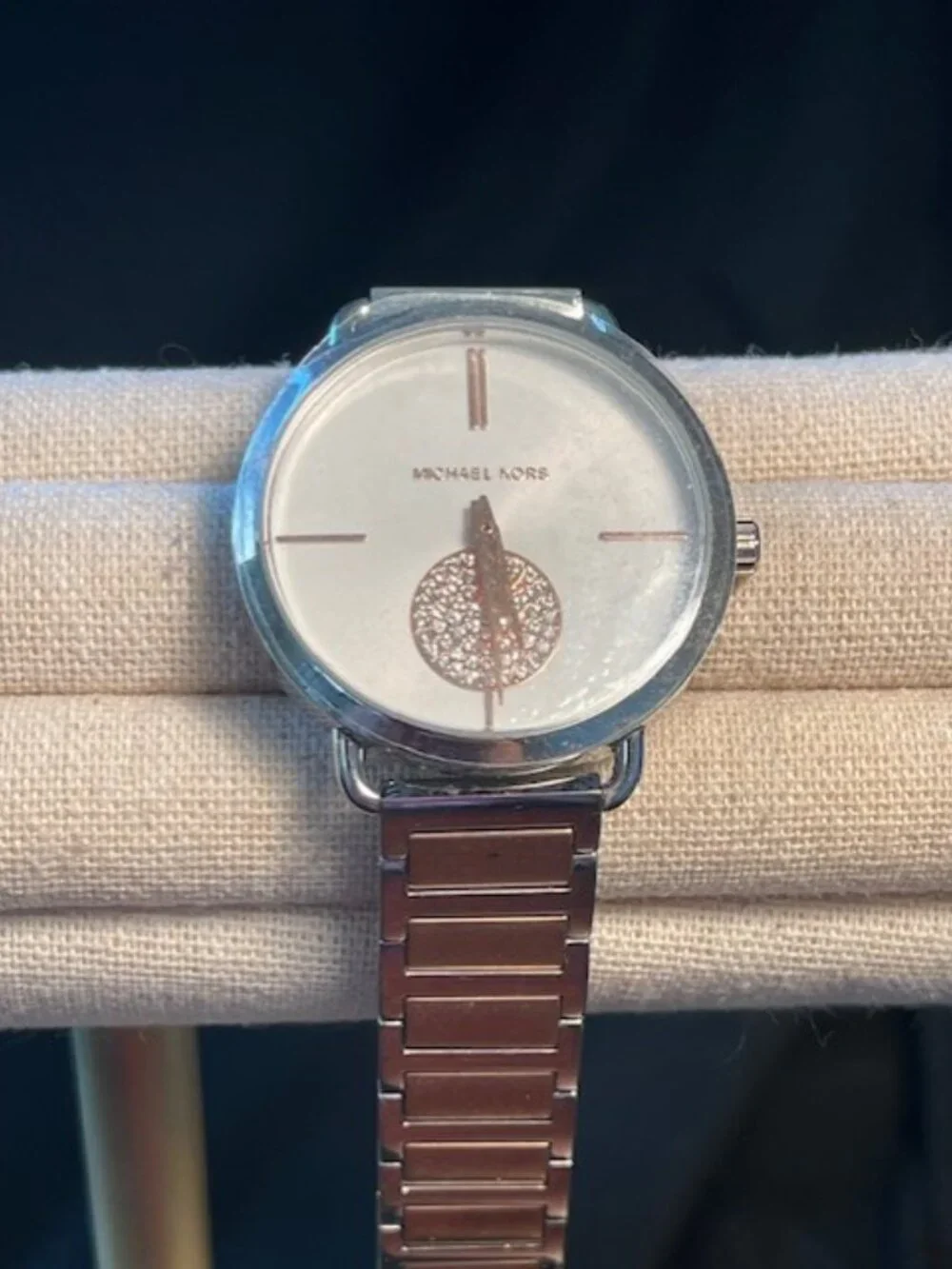 Michael Kors Silver and brushed gold watch